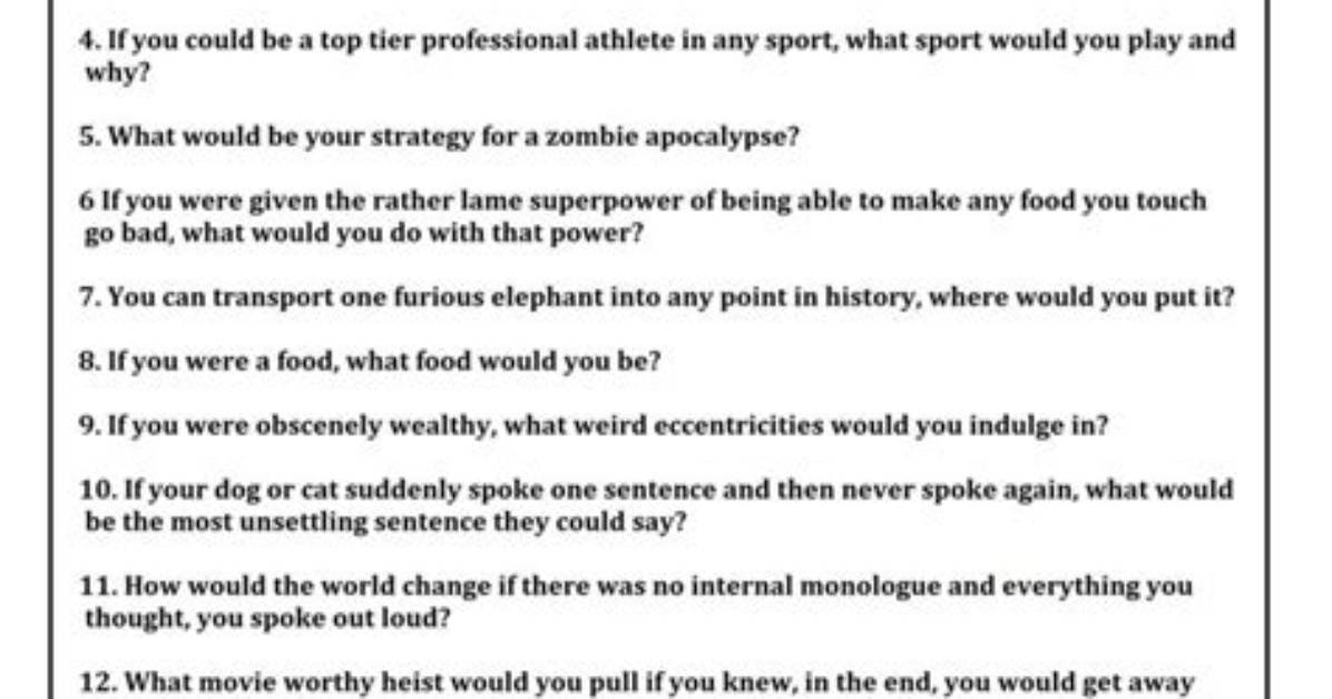 What-___ (Hypothetical Questions)